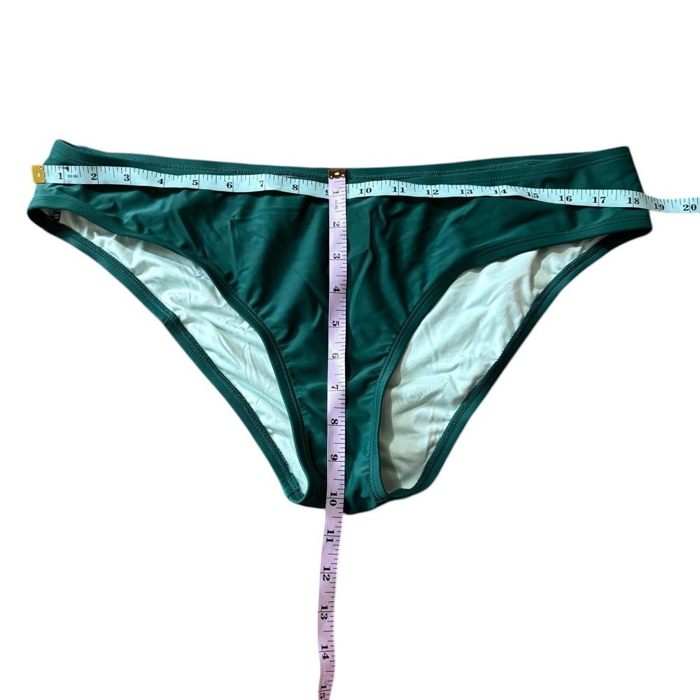 Cupshe‎ Swim Forest Green Mid Rise Bikini Bottom XL NWT - Picture 4 of 9